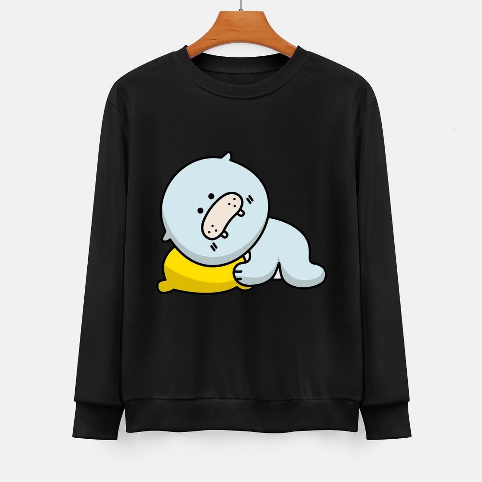 Front Patterned Long Sleeve TopWeekend Smooth Feel